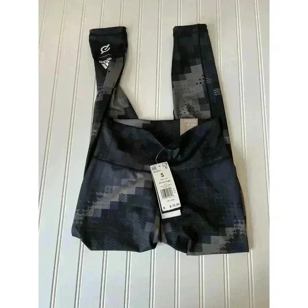 Adidas Peloton Believe High-Waisted Leggings Women's Small Black Gray NEW. 177